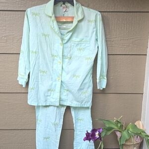 Bed Head mint green dragonfly pajamas cotton small S